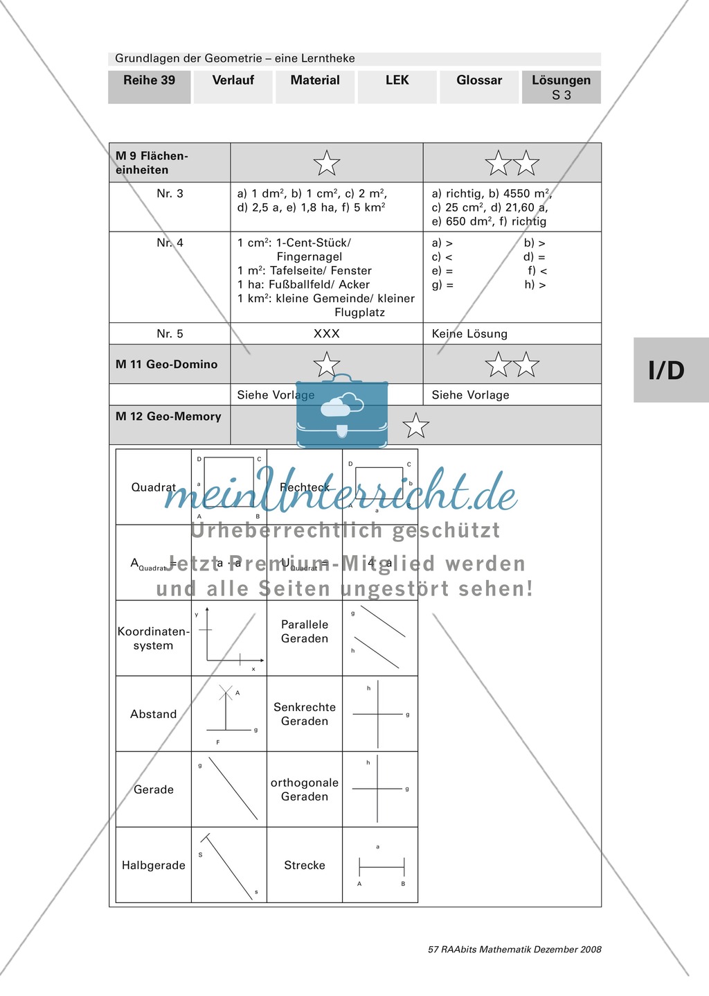 Geometrie: Lerntheke mit Selbsttest und differenzierenden Aufgaben mit Lösungen zum Thema Flächen, Flächeneinheiten und Umfang Preview 22
