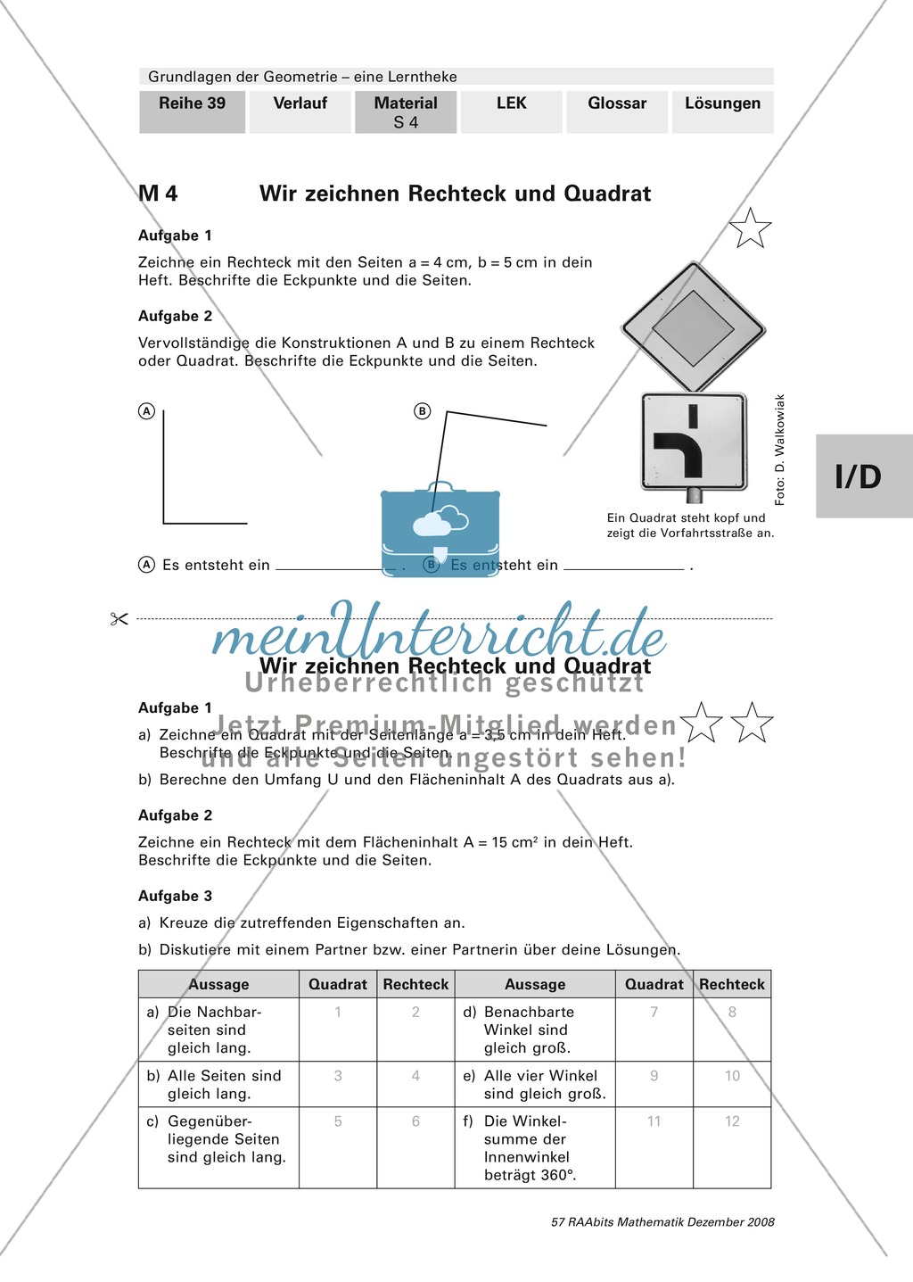 Geometrie: Lerntheke mit Selbsttest und differenzierenden Aufgaben mit Lösungen zum Thema Flächen, Flächeneinheiten und Umfang Preview 4