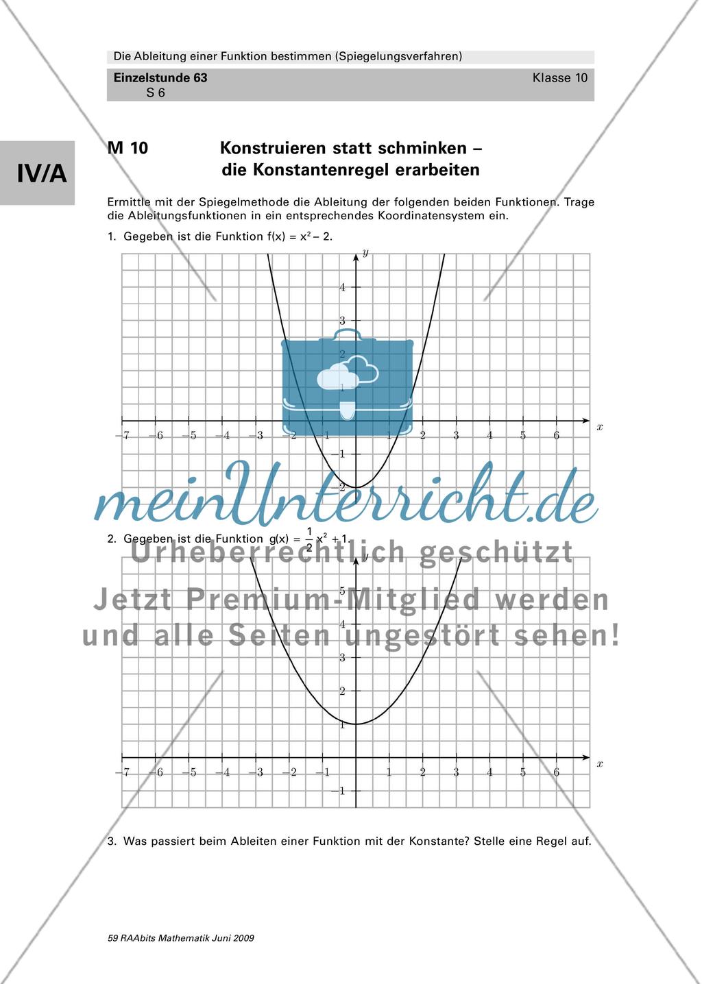 Nicht nur zum Schminken – mit einem Spiegel die Ableitung einer Funktion bestimmen Preview 6