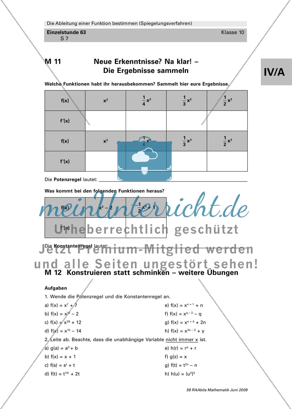 Nicht nur zum Schminken – mit einem Spiegel die Ableitung einer Funktion bestimmen Preview 7