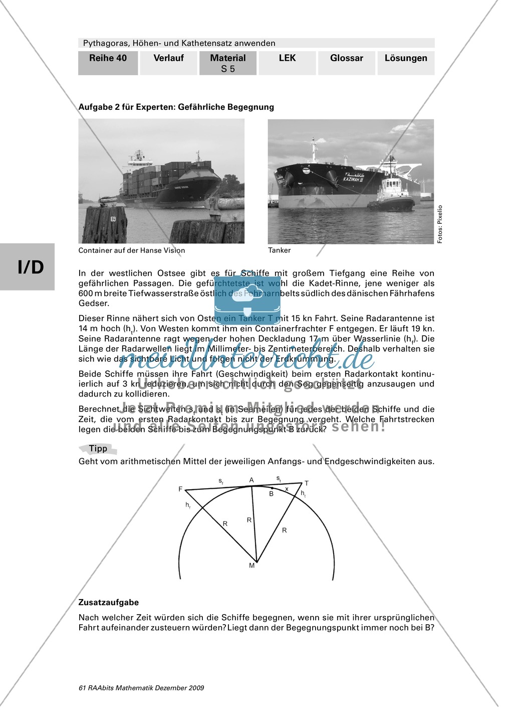 Geometrie: Die grafische Herleitung des Satz des Pythagoras und Anwendungsaufgaben mit Lösungen Preview 5