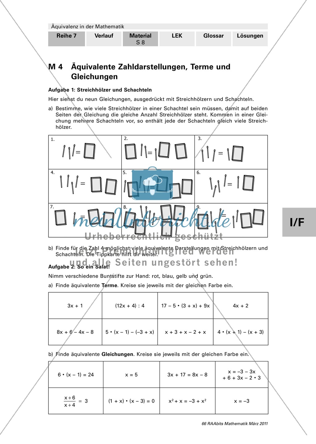 Übungen mit Lösungen zur Äquivalenzumformung Preview 1