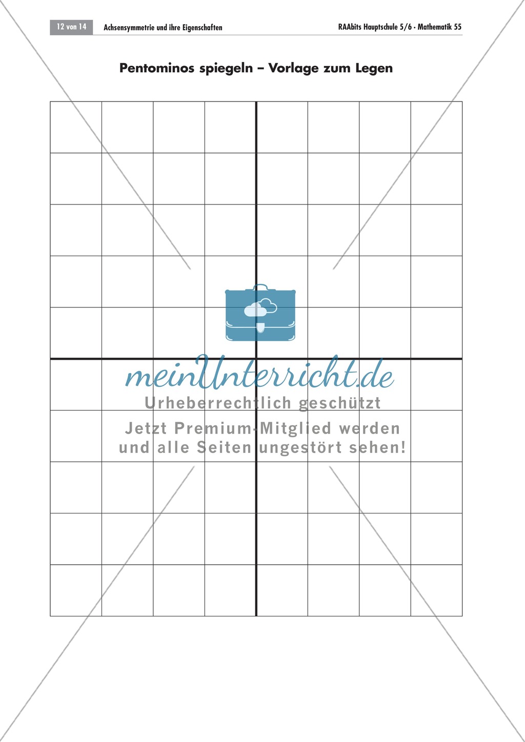 Geometrie: Stationenlernen über Achsensymmetrie. Mit Aufgaben und Lösungen. Preview 10