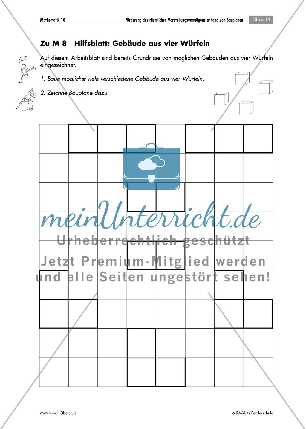 Wir sind Architekten und Baumeister – Förderung des räumlichen Vorstellungsvermögens anhand von Bauplänen Preview 13