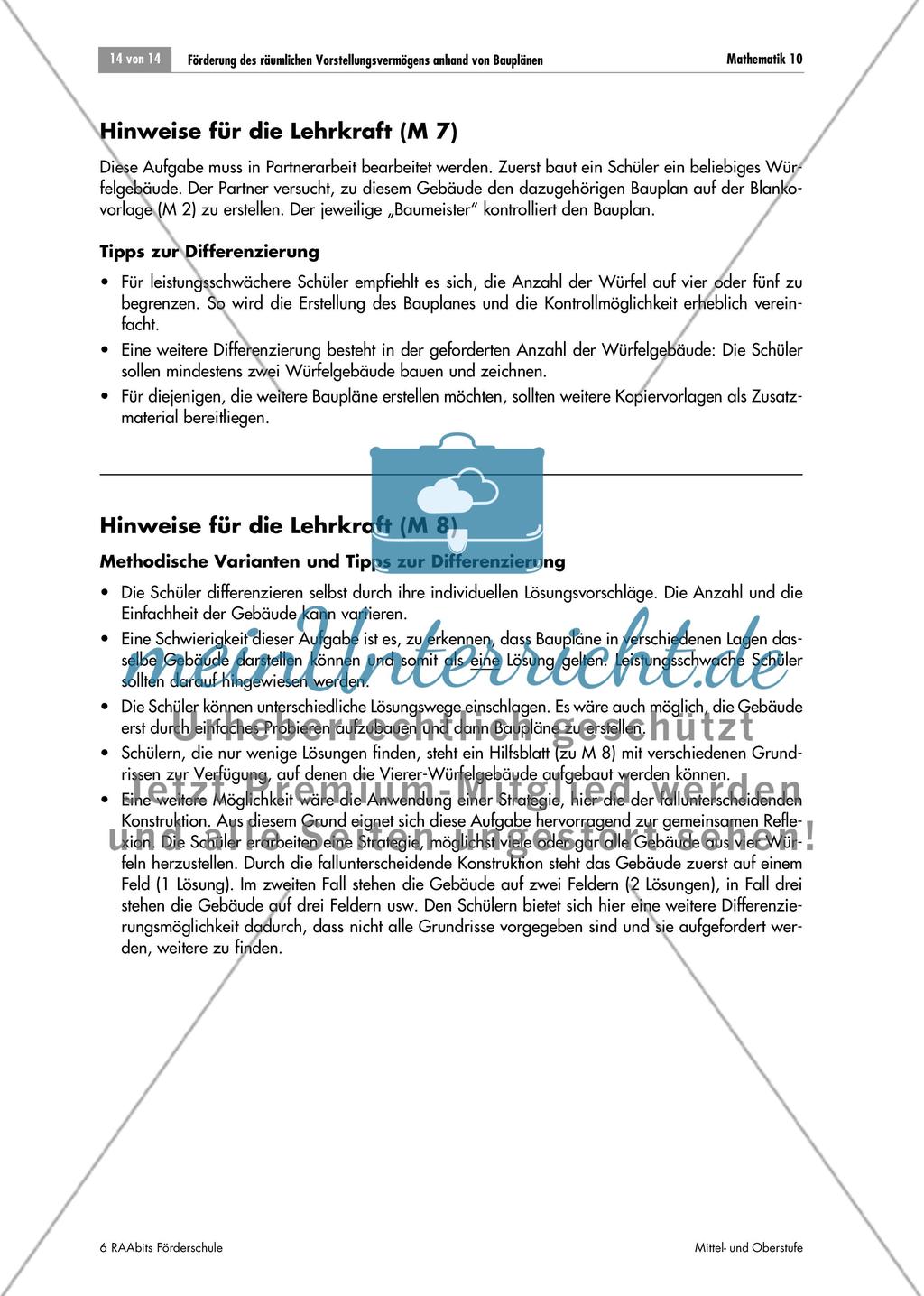 Wir sind Architekten und Baumeister – Förderung des räumlichen Vorstellungsvermögens anhand von Bauplänen Preview 14