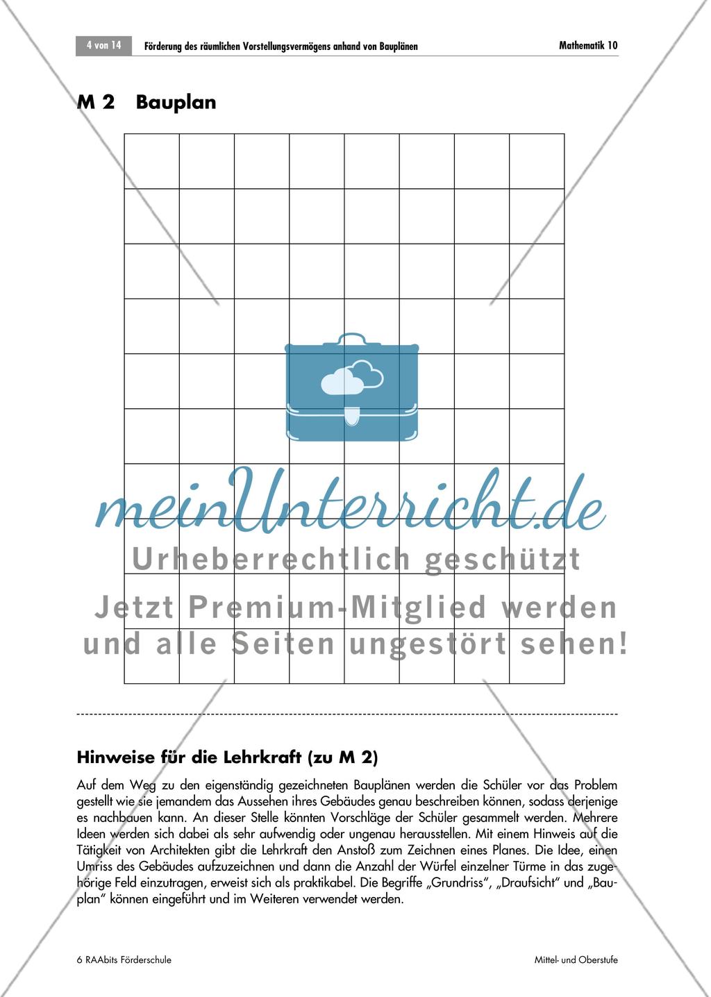 Wir sind Architekten und Baumeister – Förderung des räumlichen Vorstellungsvermögens anhand von Bauplänen Preview 4