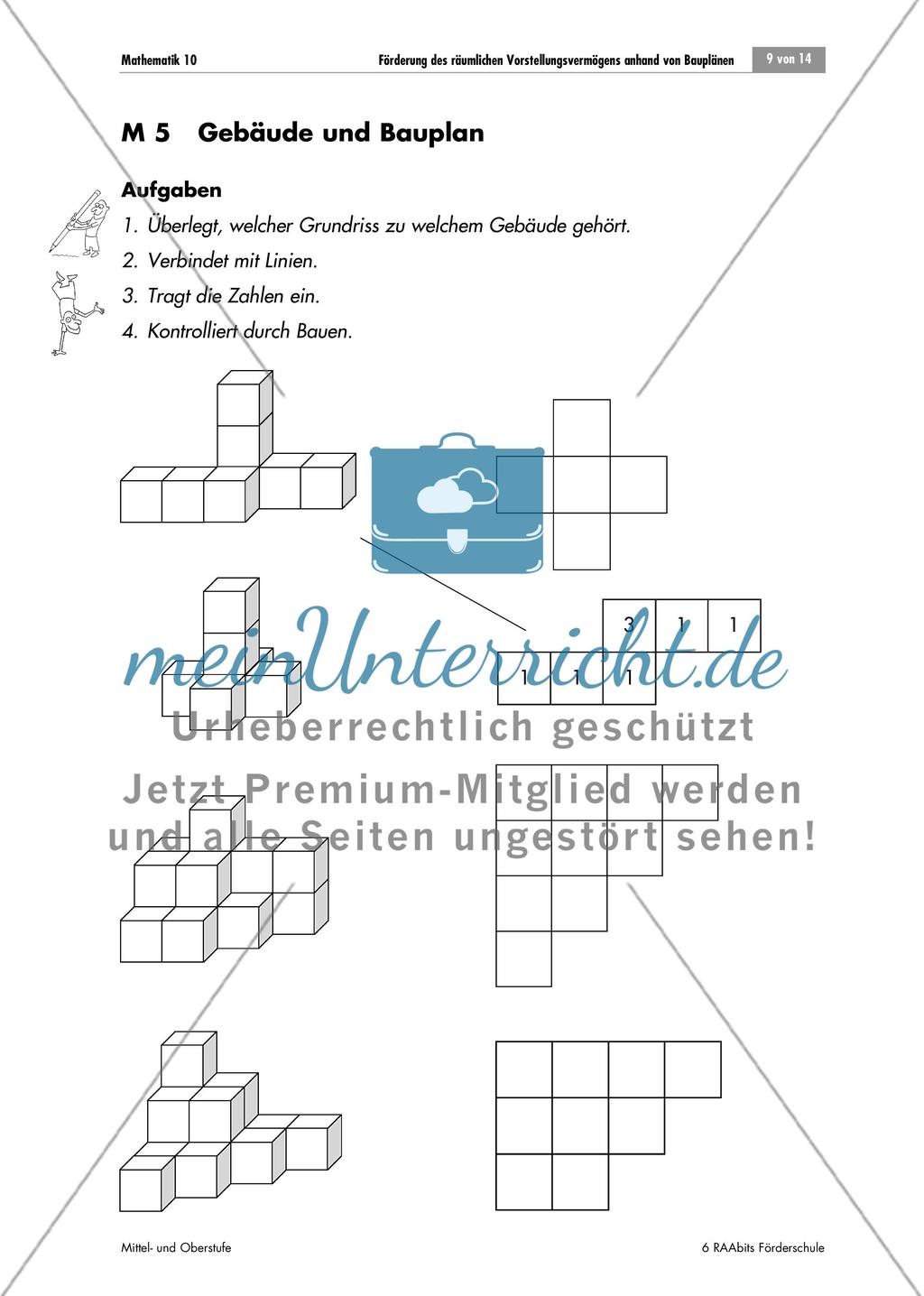 Wir sind Architekten und Baumeister – Förderung des räumlichen Vorstellungsvermögens anhand von Bauplänen Preview 9