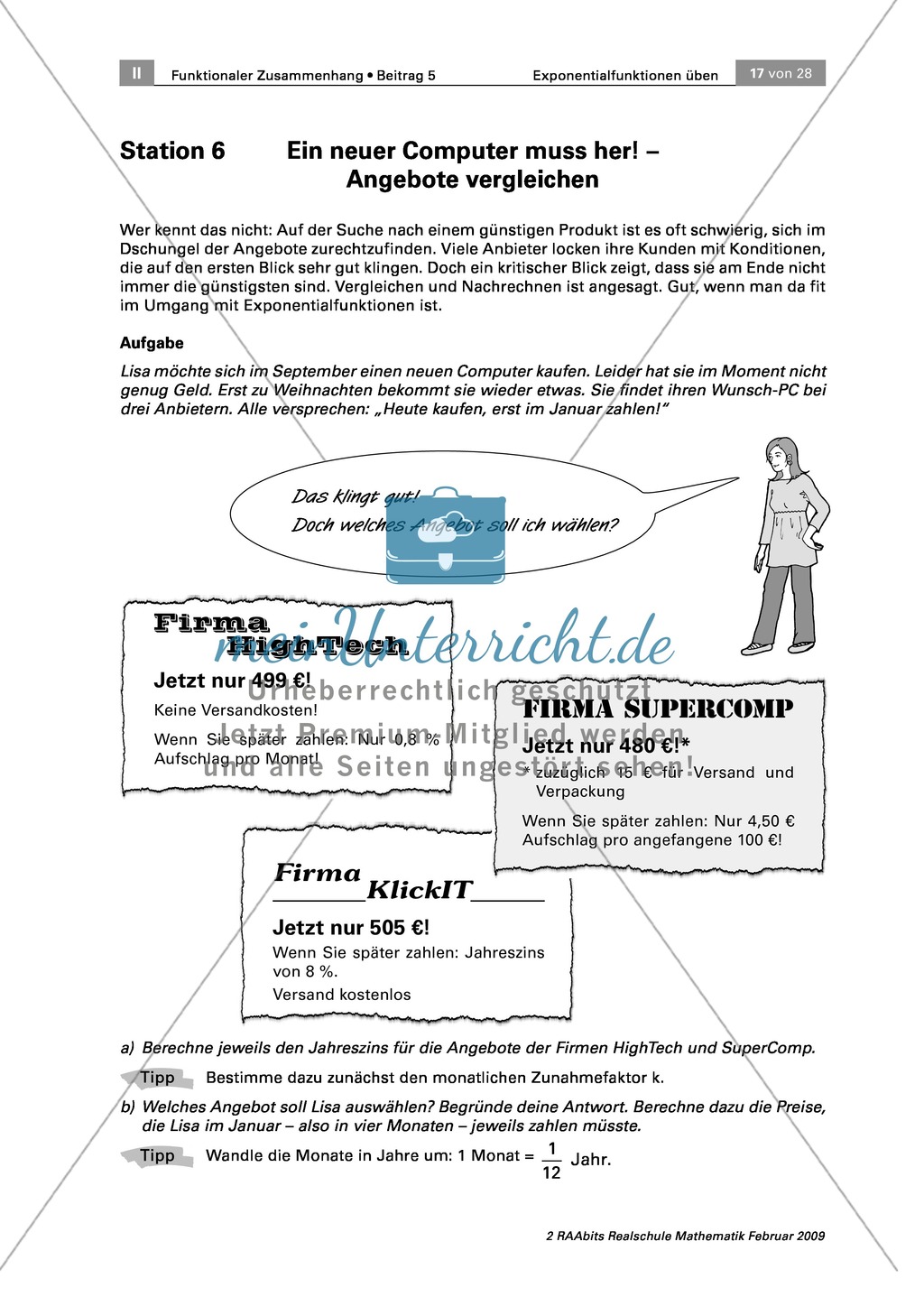 Stationenarbeit: Exponentialfunktionen mit lebensnahen Themen Preview 12