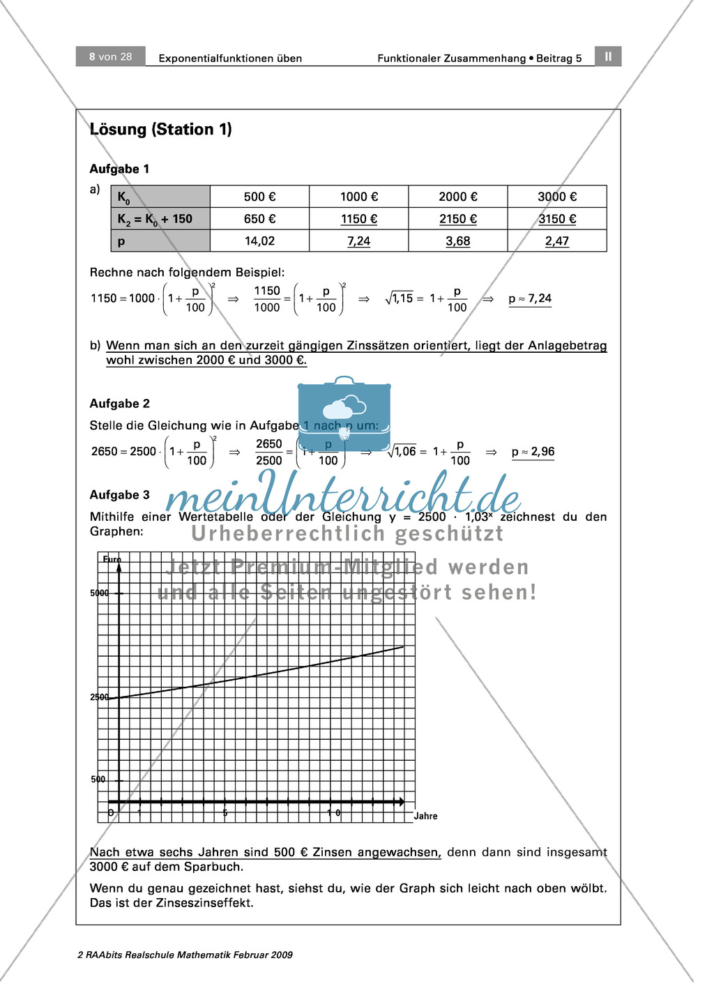 Stationenarbeit: Exponentialfunktionen mit lebensnahen Themen Preview 3