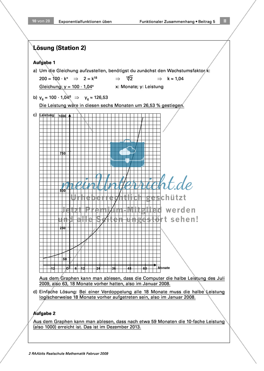 Stationenarbeit: Exponentialfunktionen mit lebensnahen Themen Preview 5