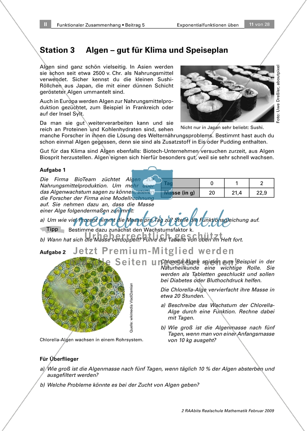 Stationenarbeit: Exponentialfunktionen mit lebensnahen Themen Preview 6