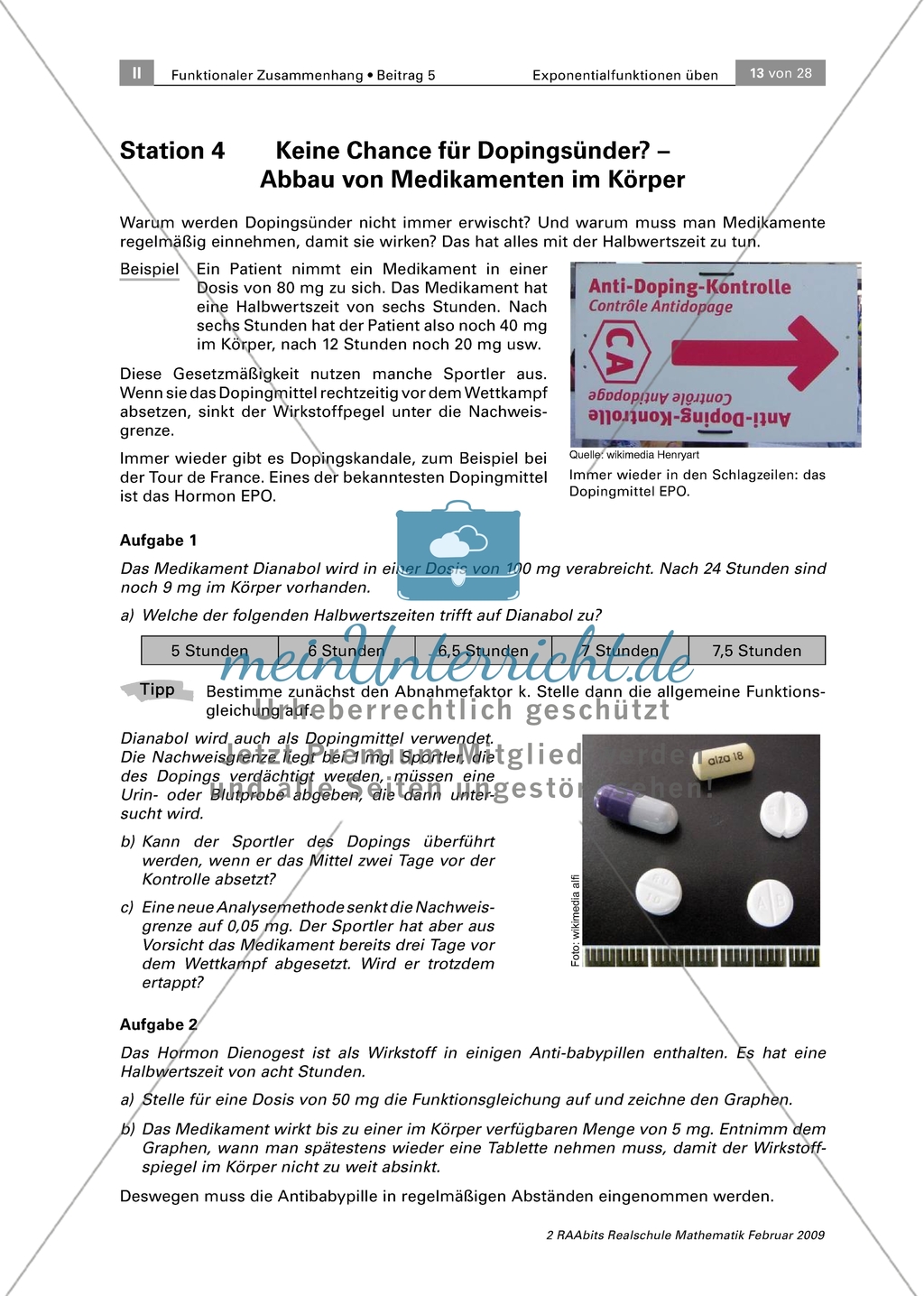 Stationenarbeit: Exponentialfunktionen mit lebensnahen Themen Preview 8