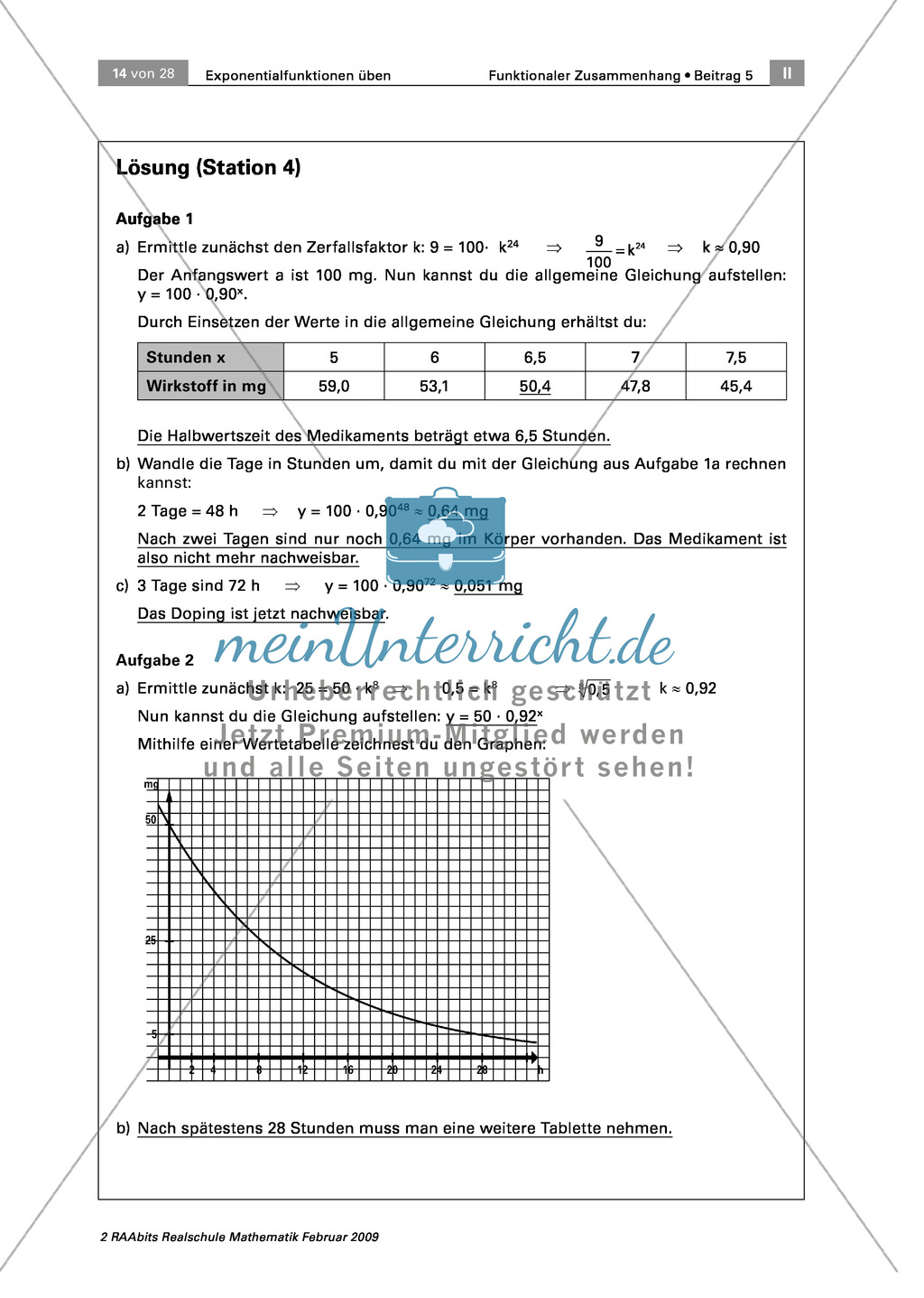 Stationenarbeit: Exponentialfunktionen mit lebensnahen Themen Preview 9