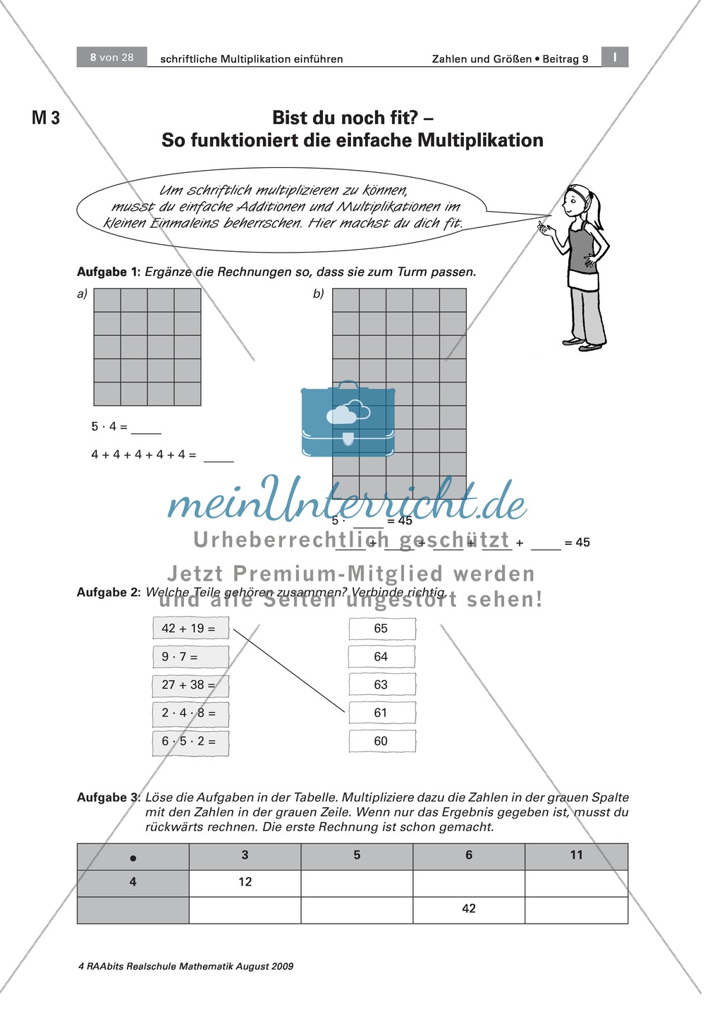 Übungen zur Wiederholun der einfachen Multiplikation Preview 4