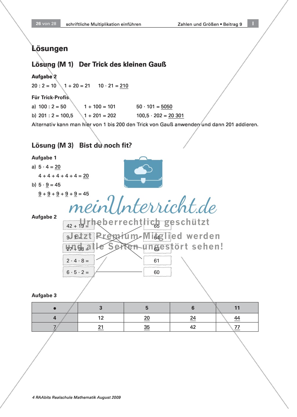 Übungen zur Wiederholun der einfachen Multiplikation Preview 6