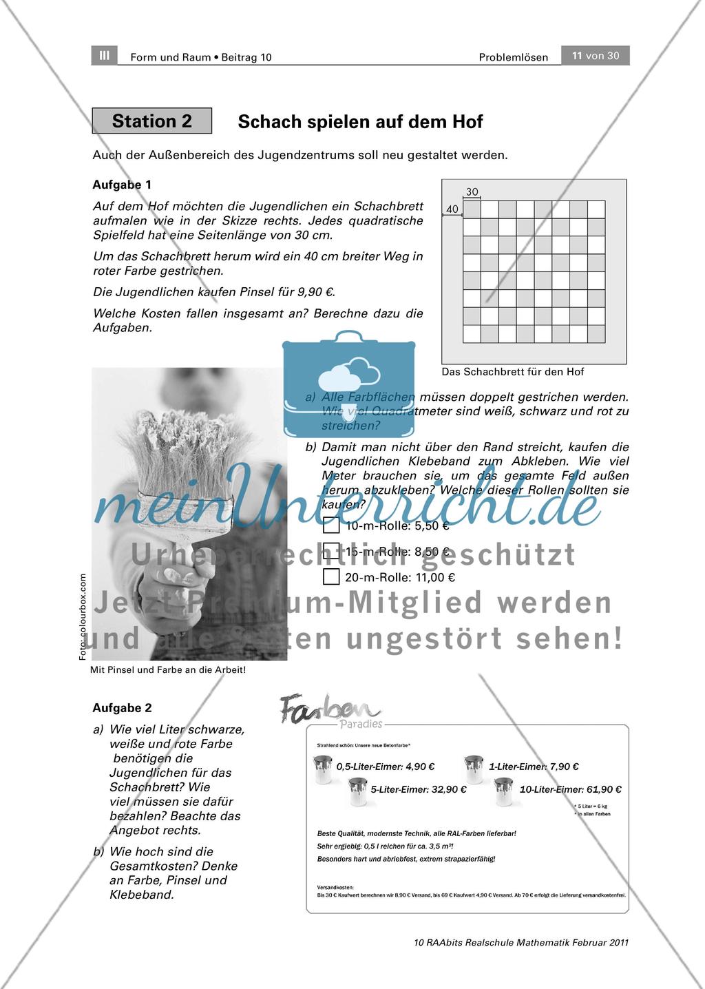 Wir renovieren das Jugendzentrum! – Ein Stationenlauf zum Problemlösen auf drei Niveaus Preview 11