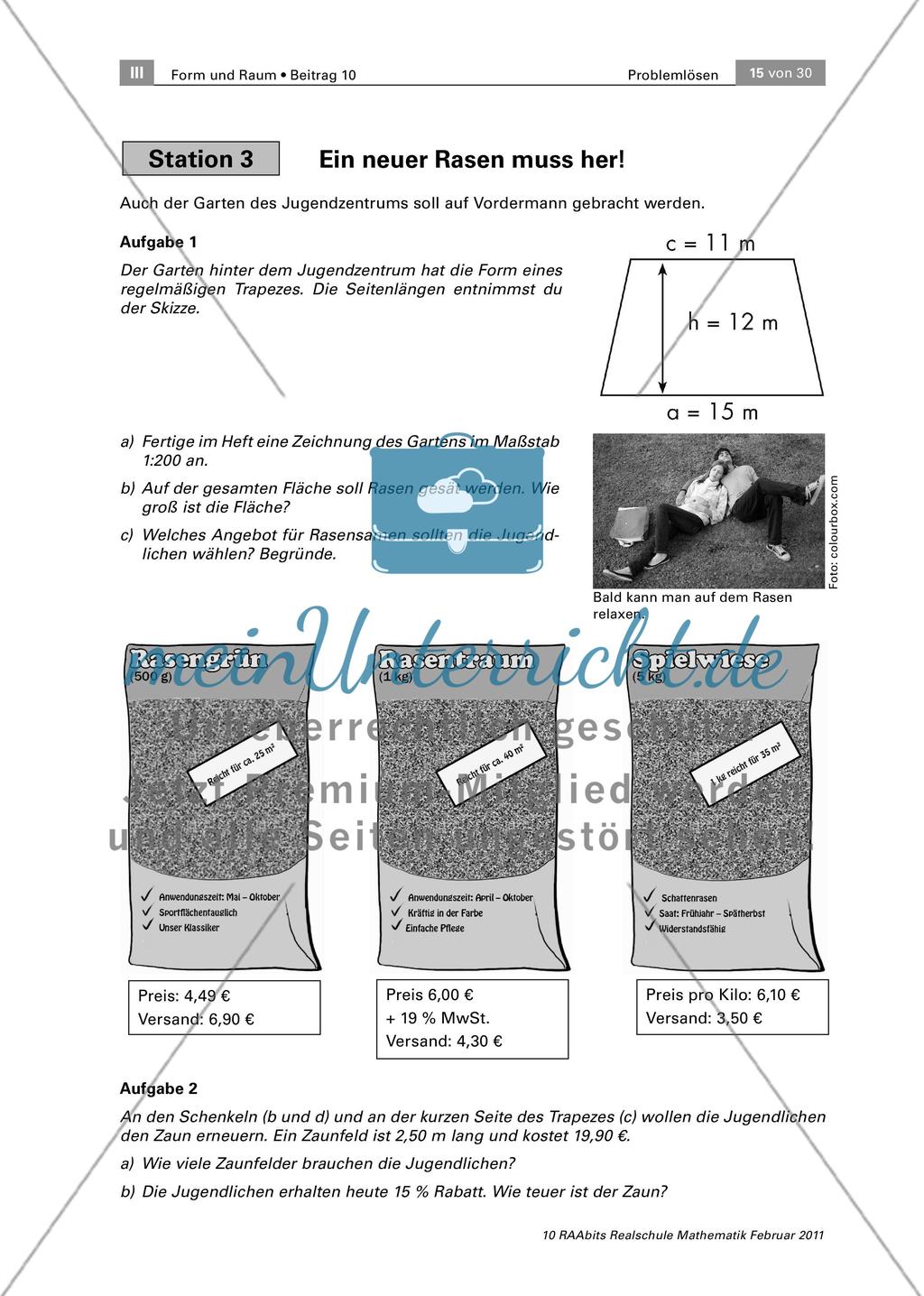 Wir renovieren das Jugendzentrum! – Ein Stationenlauf zum Problemlösen auf drei Niveaus Preview 15