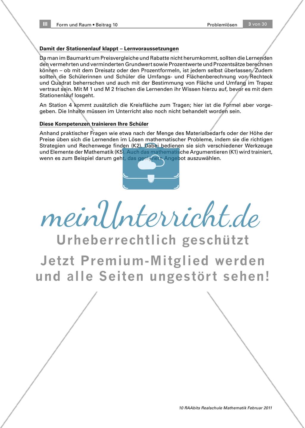 Wir renovieren das Jugendzentrum! – Ein Stationenlauf zum Problemlösen auf drei Niveaus Preview 3