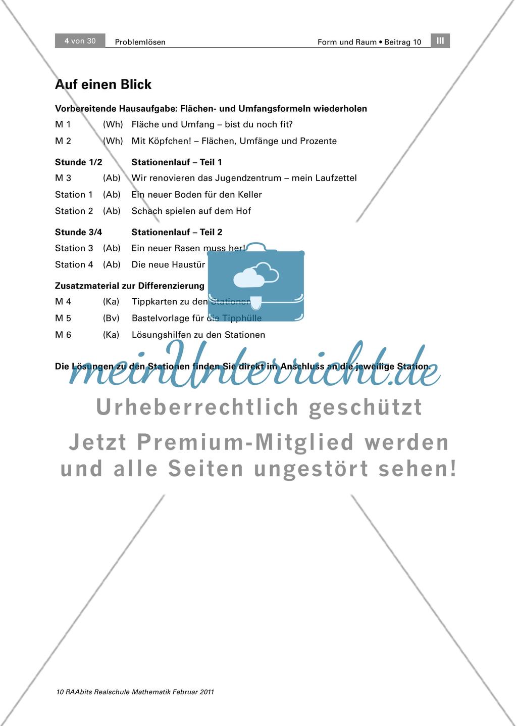 Wir renovieren das Jugendzentrum! – Ein Stationenlauf zum Problemlösen auf drei Niveaus Preview 4