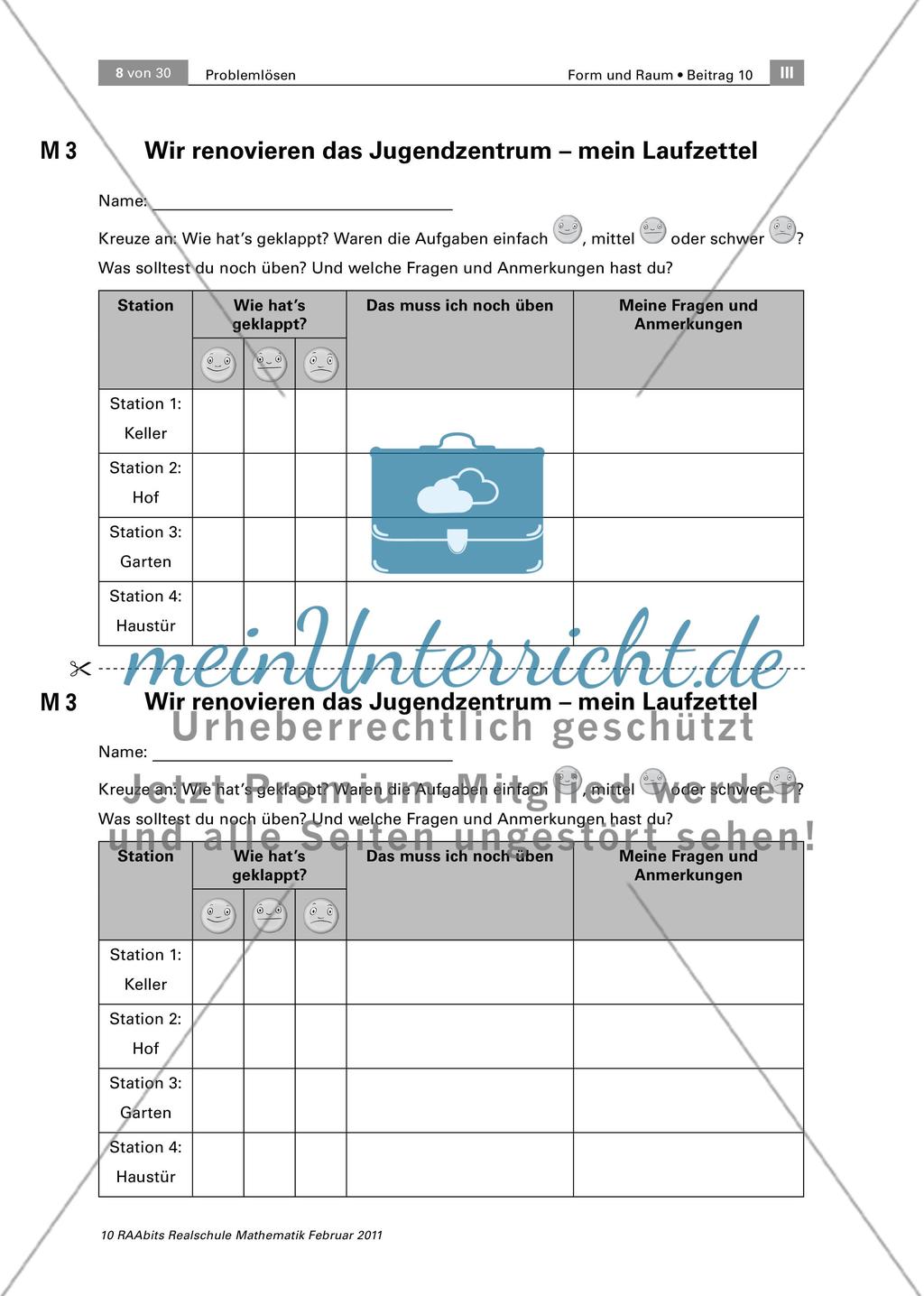 Wir renovieren das Jugendzentrum! – Ein Stationenlauf zum Problemlösen auf drei Niveaus Preview 8