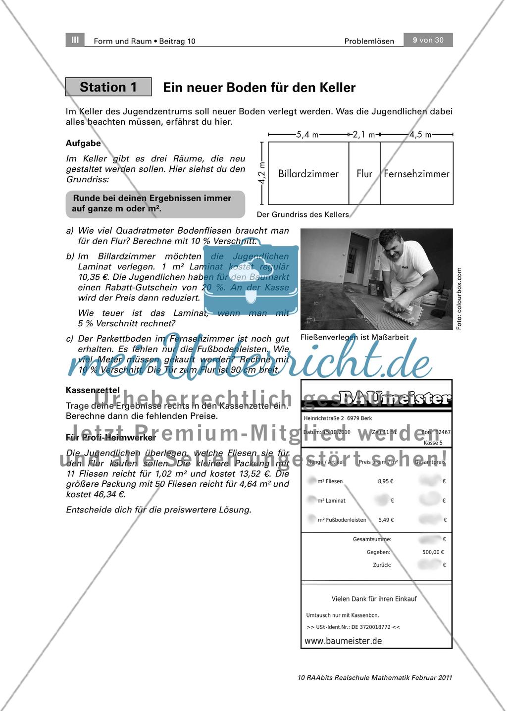Wir renovieren das Jugendzentrum! – Ein Stationenlauf zum Problemlösen auf drei Niveaus Preview 9