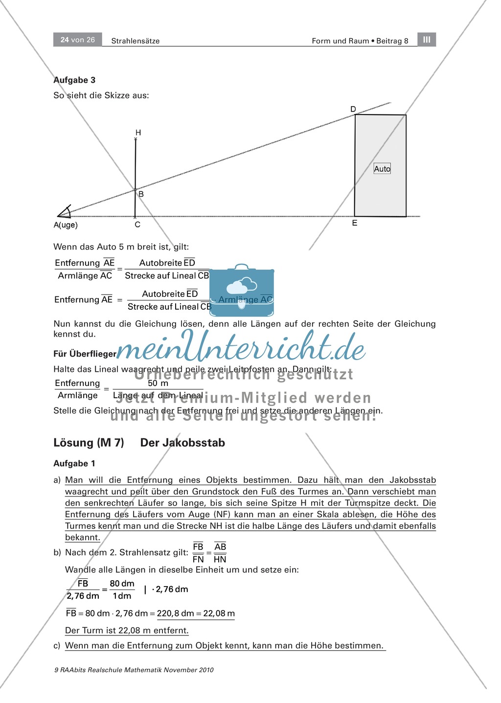 Anwendungsbeispiele Strahlensatz - Bestimmung der Baumhöhe Preview 5