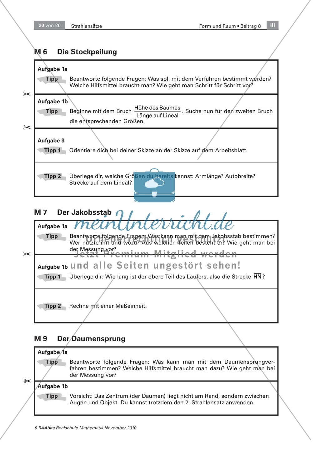 Strahlensätze - Anwendungsbeispiele, wie z.B. Stockpeilung Preview 10