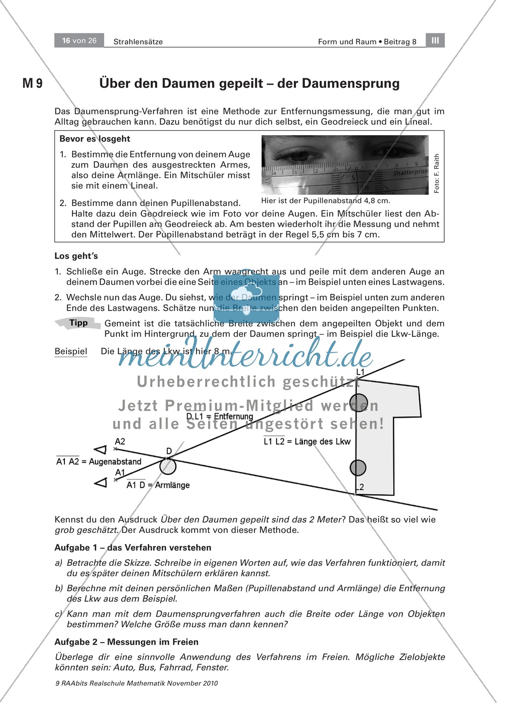 Strahlensätze - Anwendungsbeispiele, wie z.B. Stockpeilung Preview 6