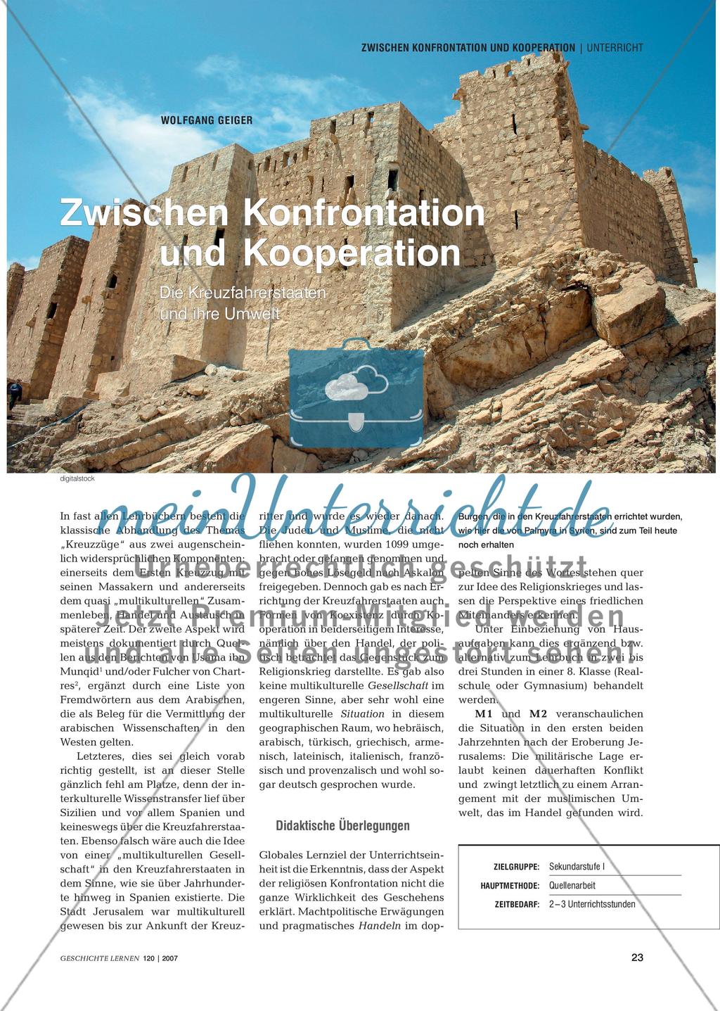 Zwischen Konfrontation und Kooperation: Die Kreuzfahrerstaaten und ihre Umwelt Preview 1