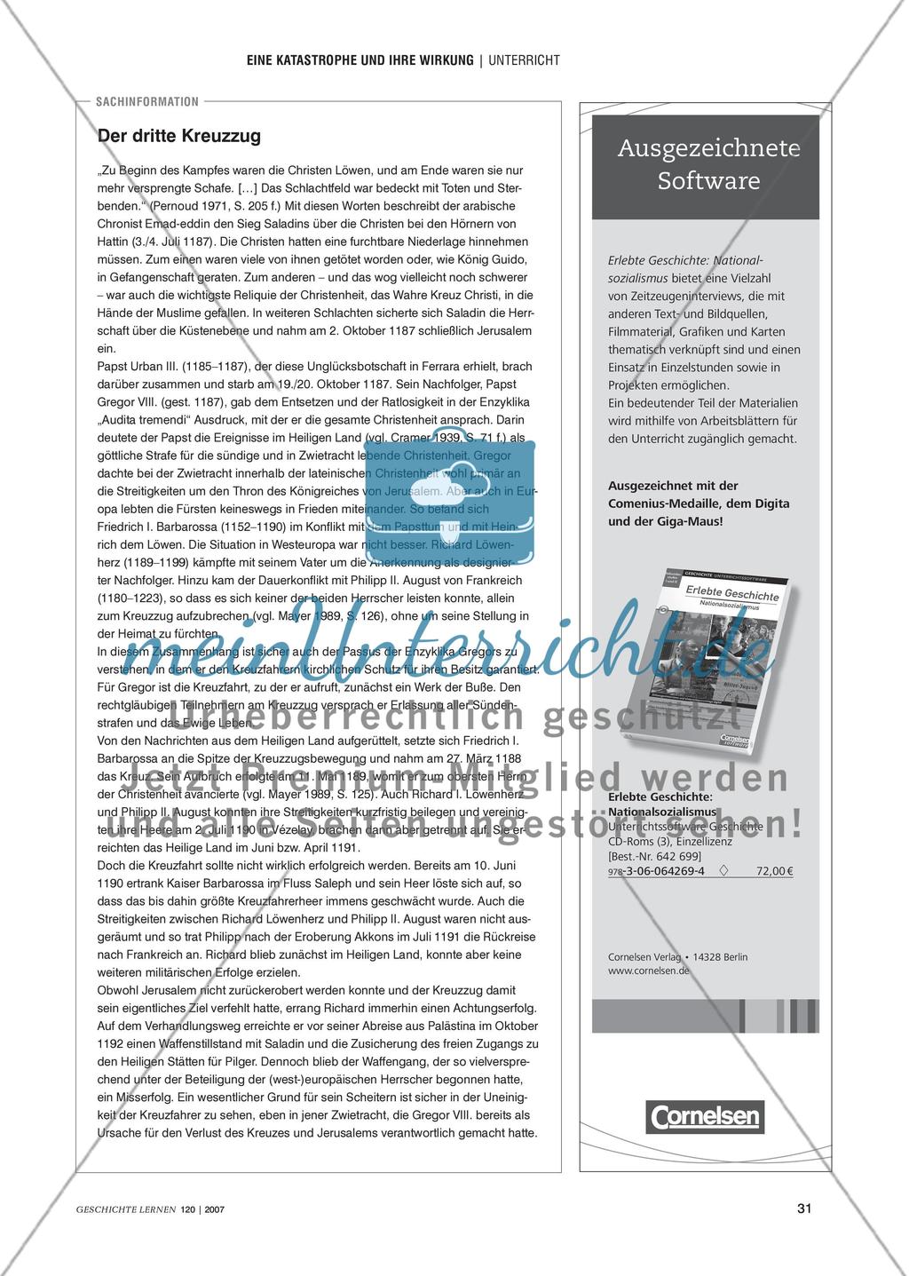 Eine Katastrophe und ihre Wirkung: Die Schlacht von Hattin und der Dritte Kreuzzug Preview 3