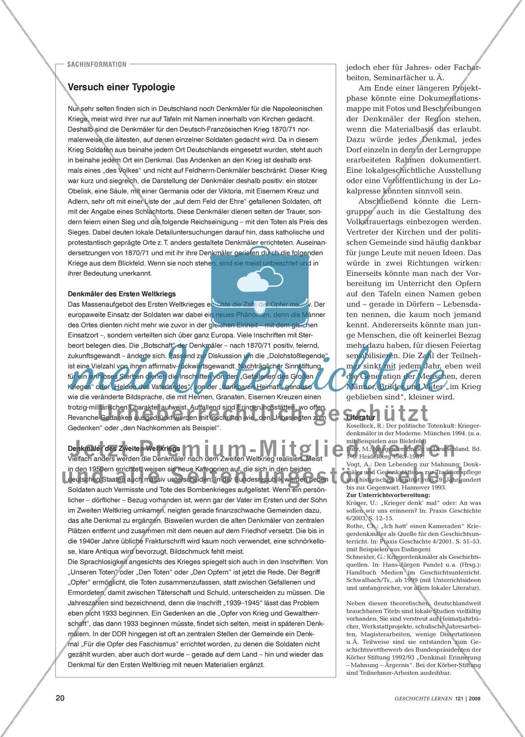 Zwischen Trauer, Heldengedenken und Opfermythen: Kriegerdenkmäler als Orte zwiespältigen Erinnerns Preview 3