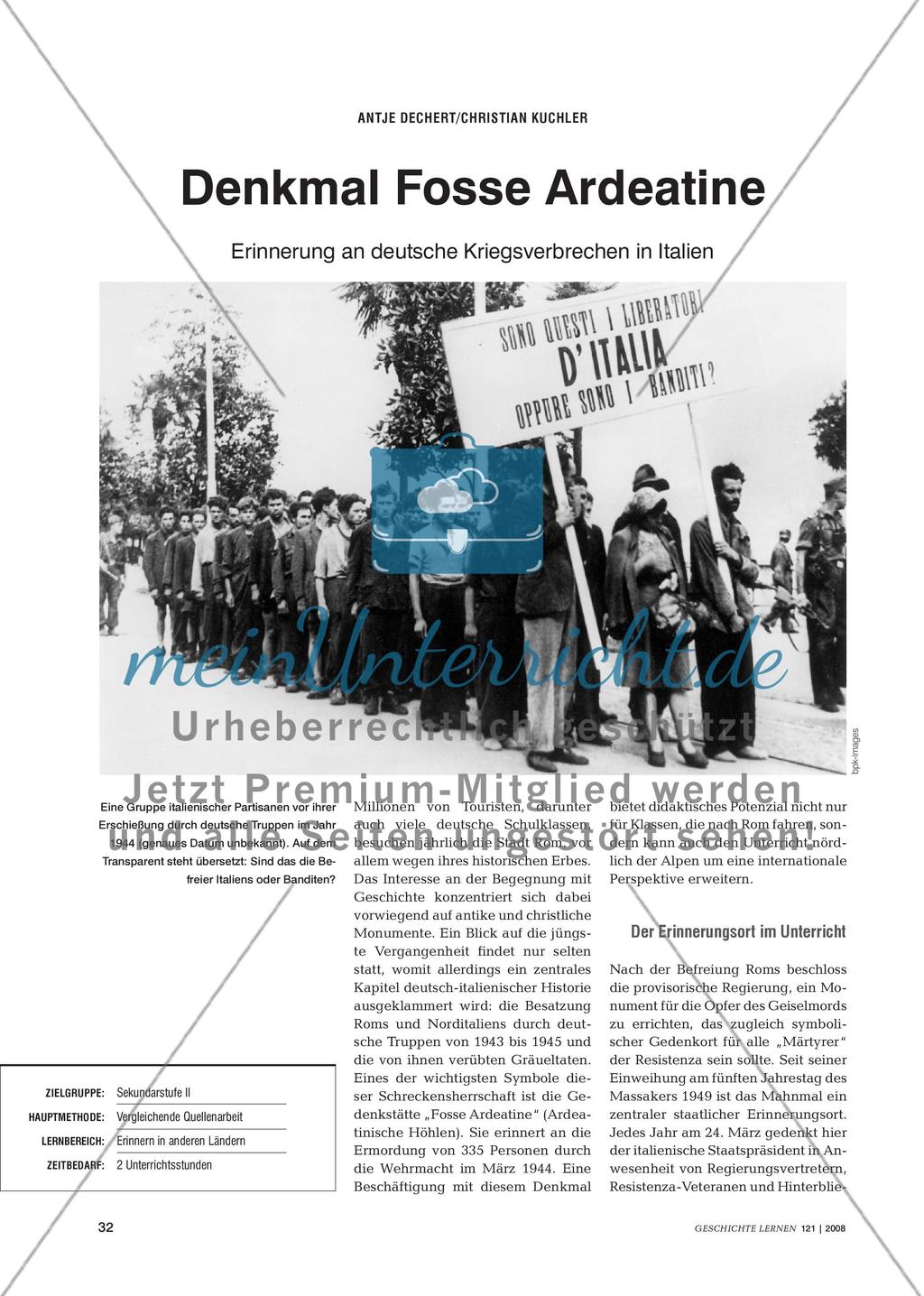 Denkmal Fosse Ardeatine: Erinnerung an deutsche Kriegsverbrechen in Italien Preview 1