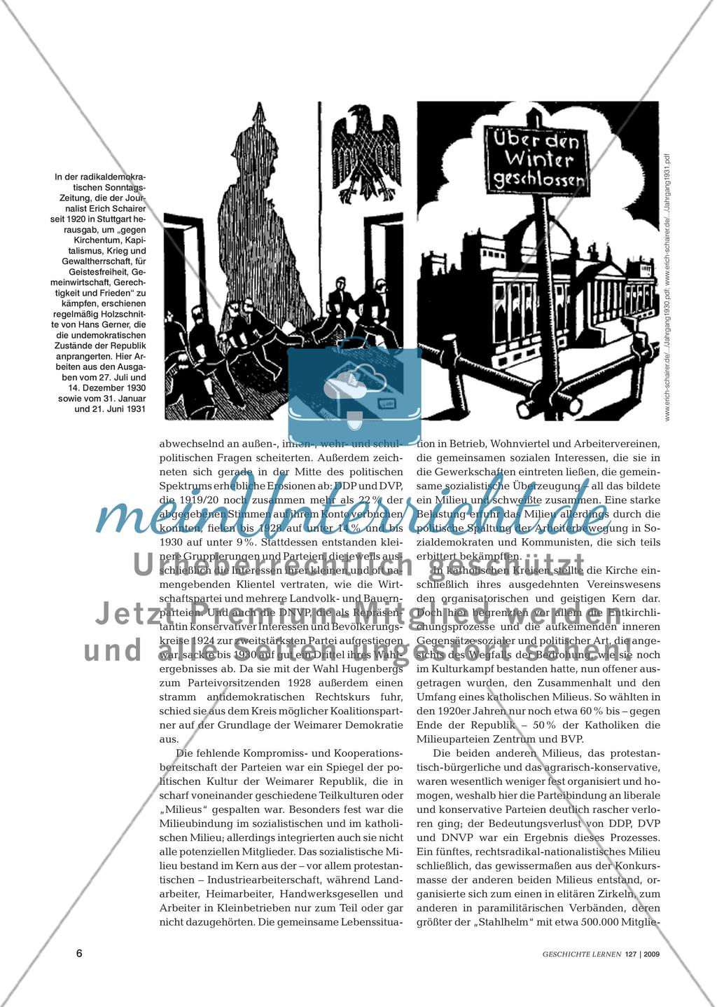 Die Endphase der Weimarer Republik: Ursachen und Folgen Preview 5