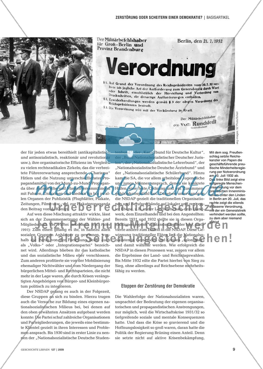 Die Endphase der Weimarer Republik: Ursachen und Folgen Preview 8