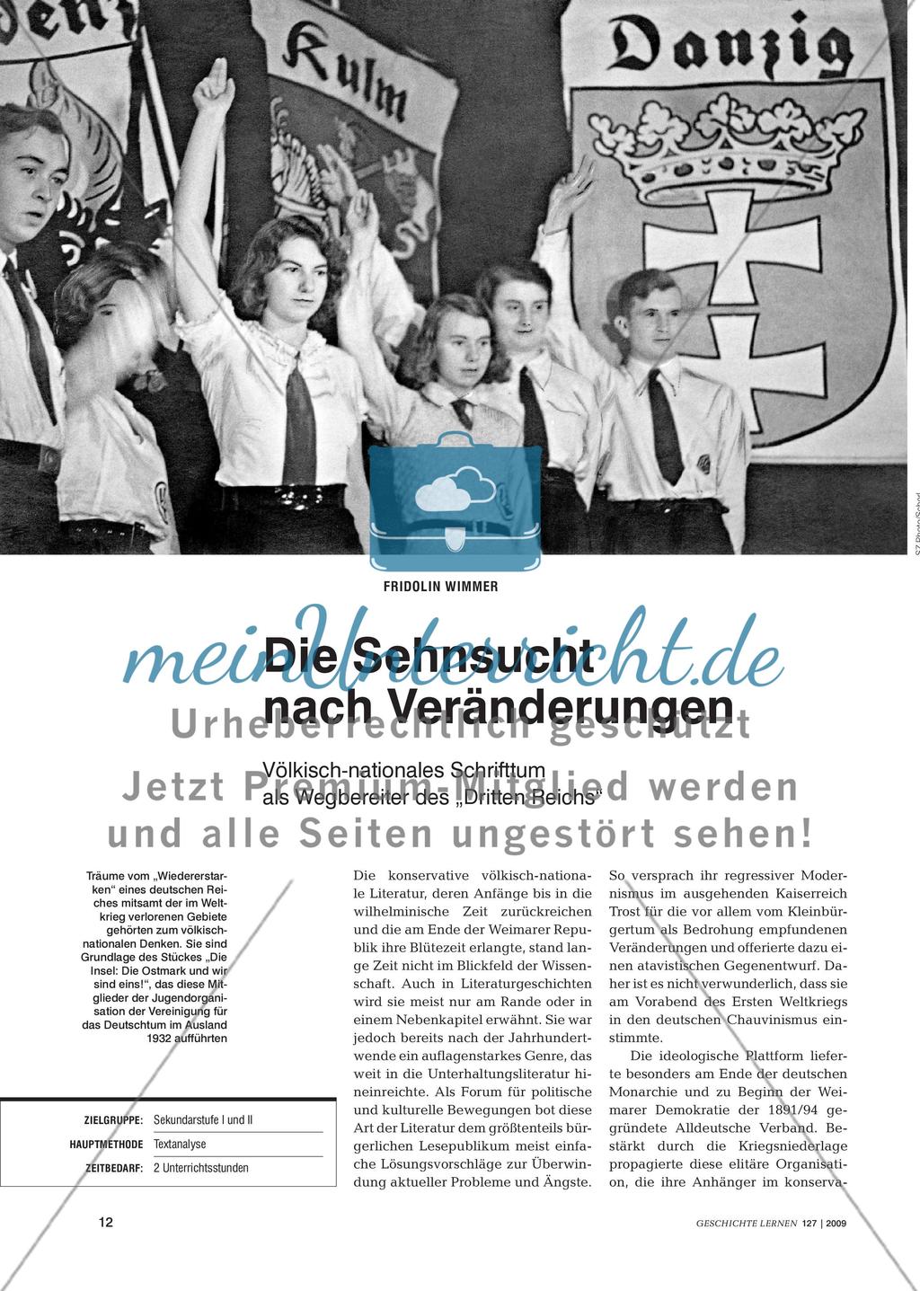 Die Sehnsucht nach Veränderungen: Völkisch-nationales Denken als Wegbereiter des „Dritten Reichs“ Preview 1