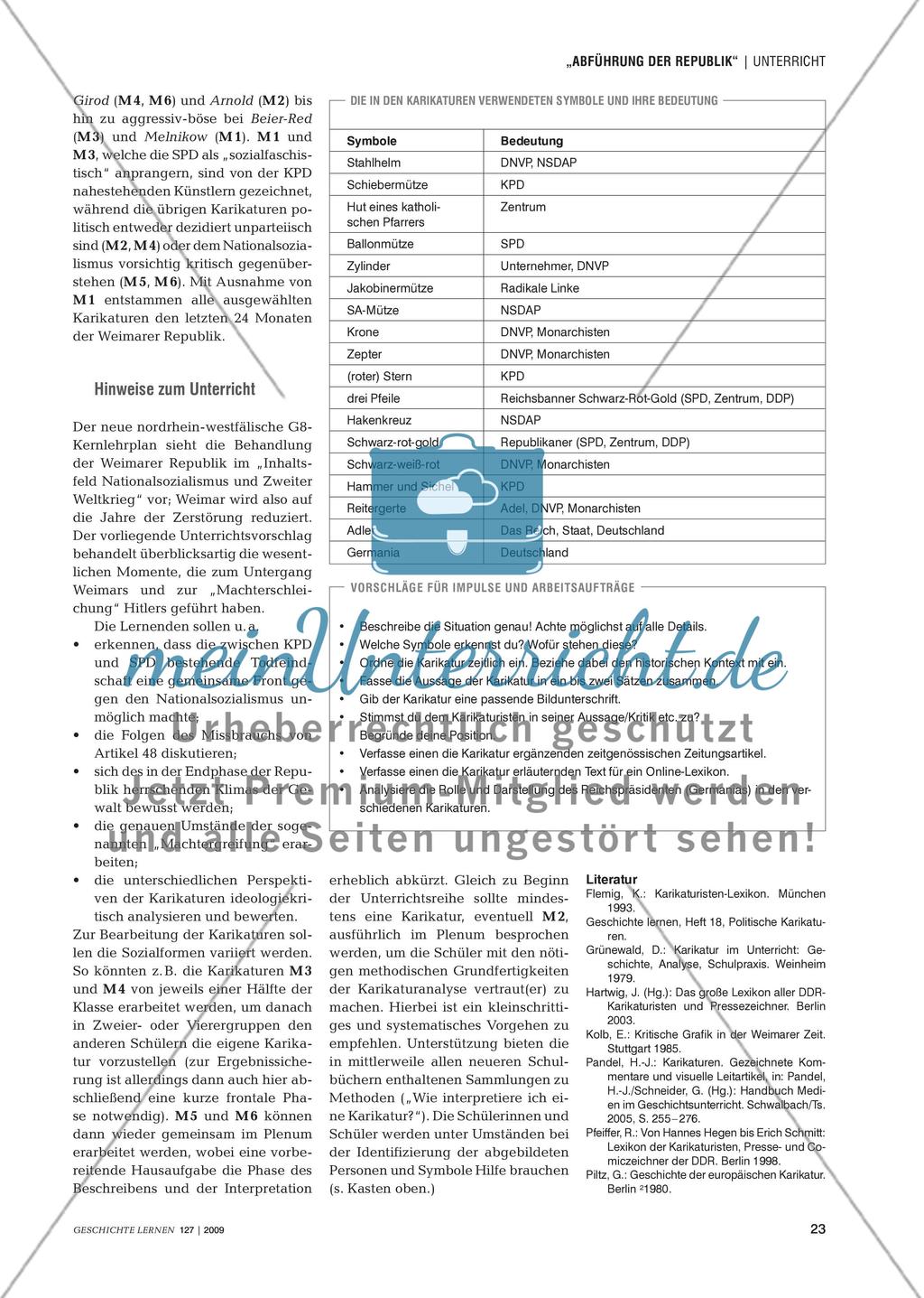 Der Untergang Weimars in Karikaturen Preview 3