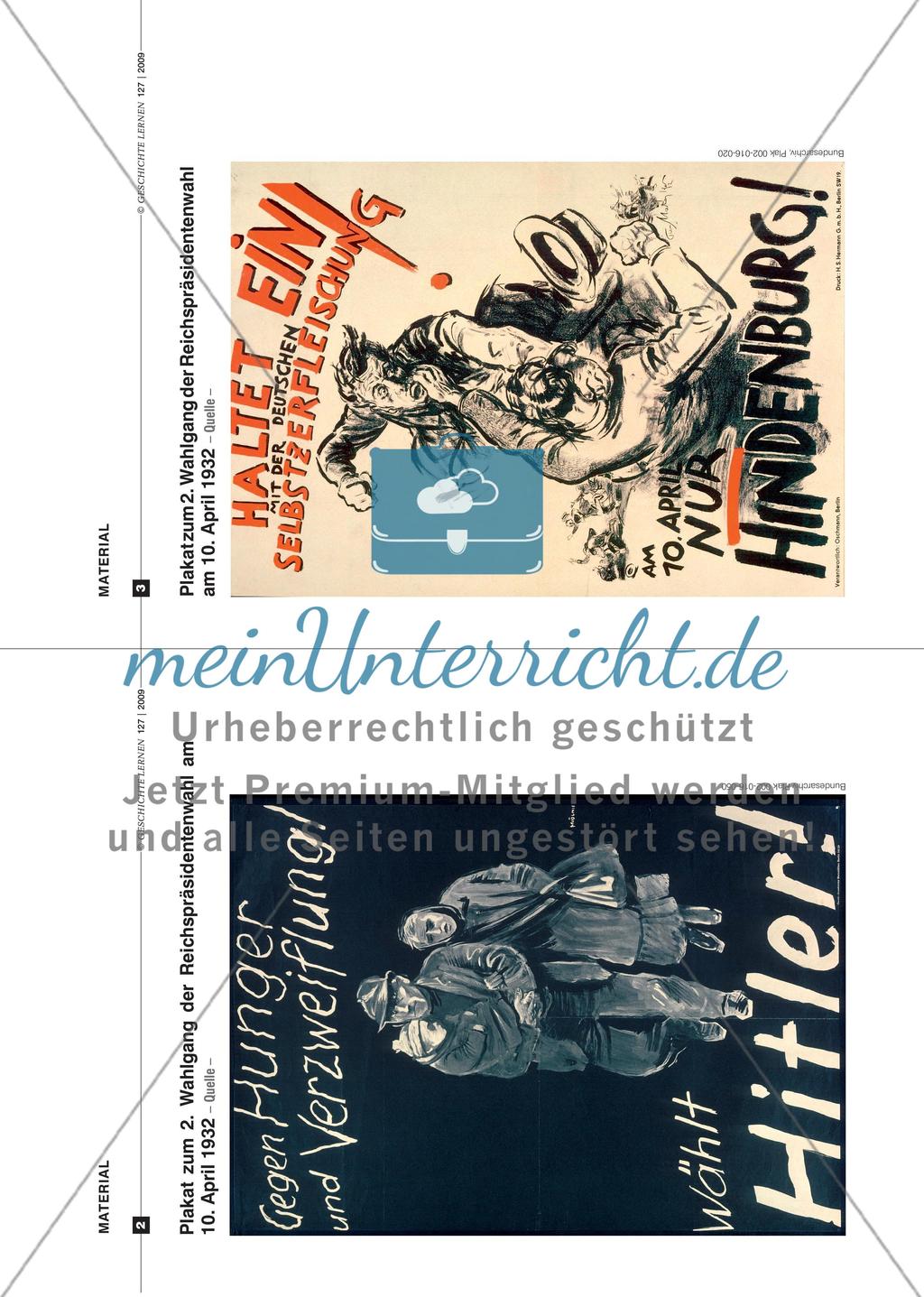 Das Jahr des Wahlkampfs 1932: Analyse politischer Plakate Preview 5