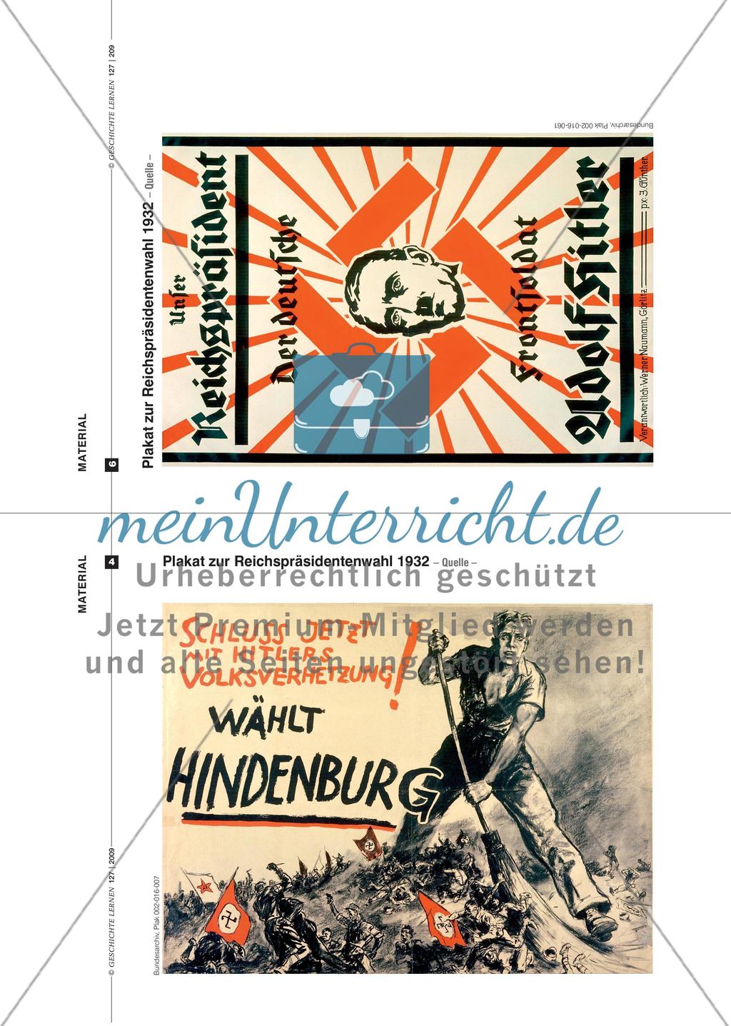 Das Jahr des Wahlkampfs 1932: Analyse politischer Plakate Preview 6