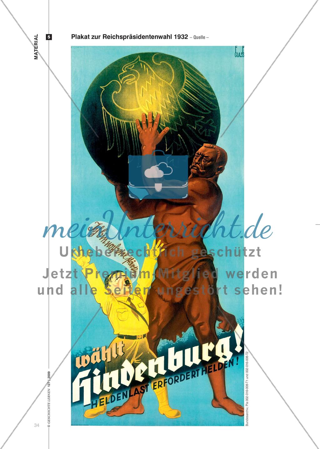 Das Jahr des Wahlkampfs 1932: Analyse politischer Plakate Preview 7