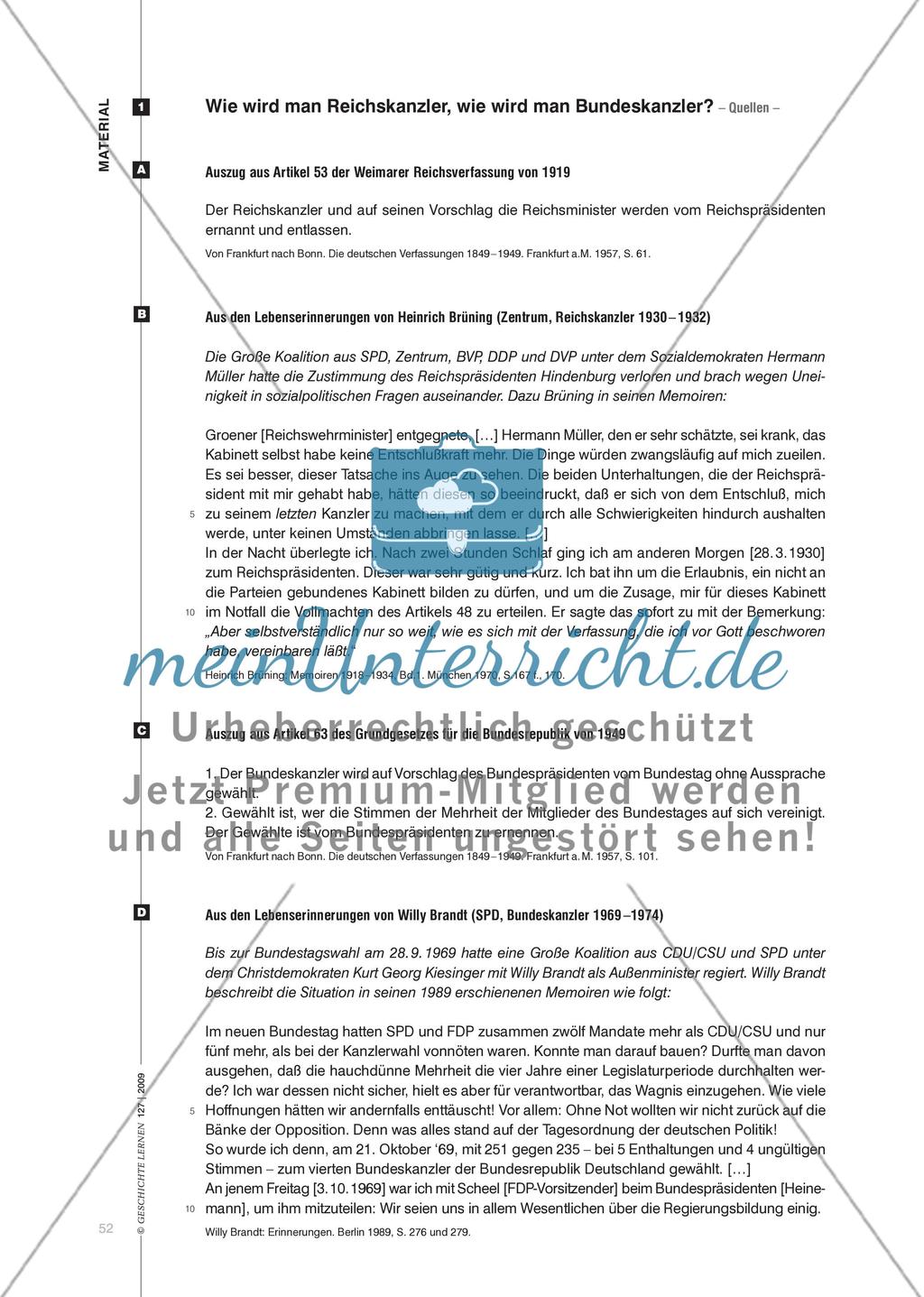 BRD versus Weimarer Republik: Vergleich zweier parlamentarischer Systeme Preview 5