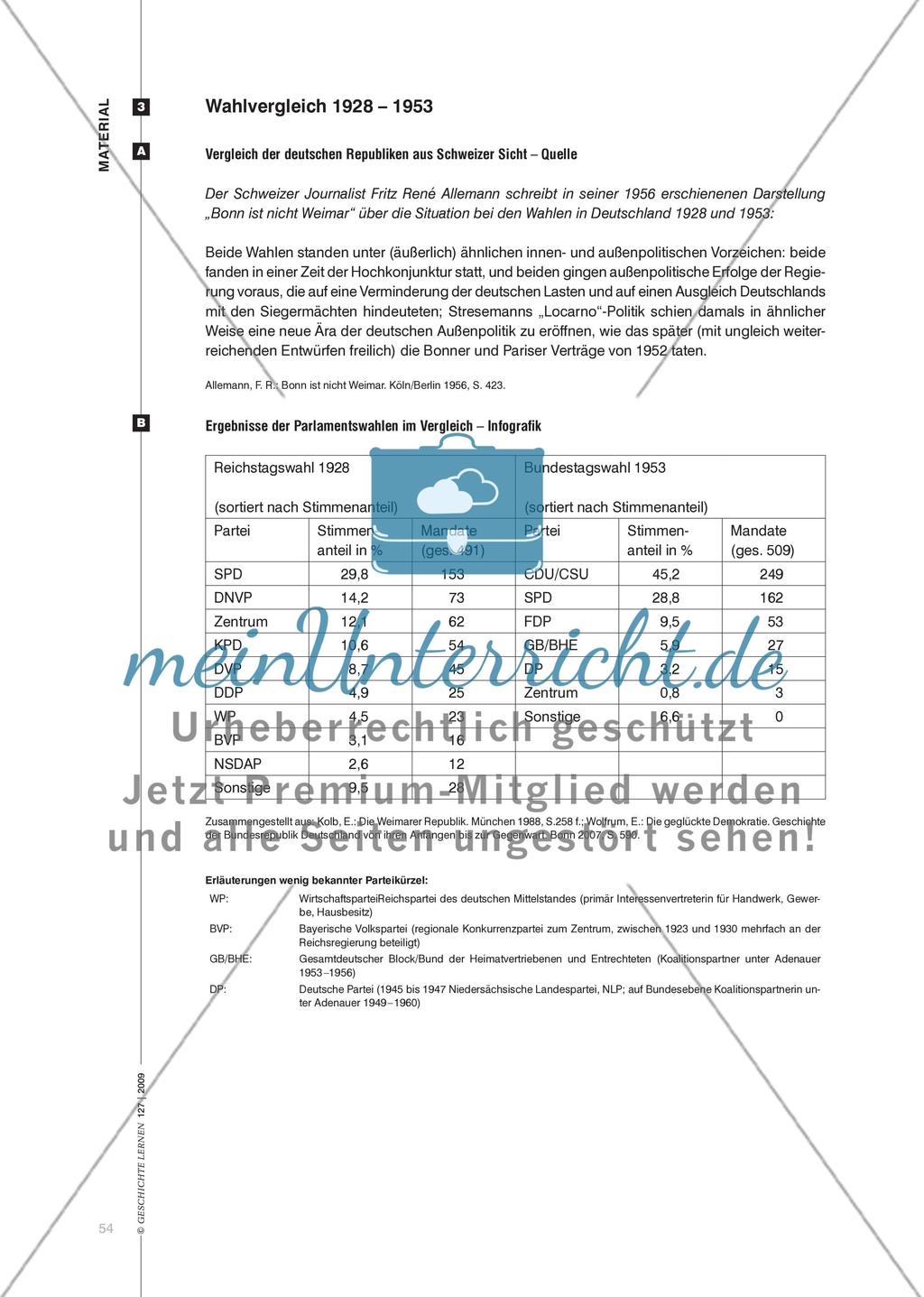 BRD versus Weimarer Republik: Vergleich zweier parlamentarischer Systeme Preview 7