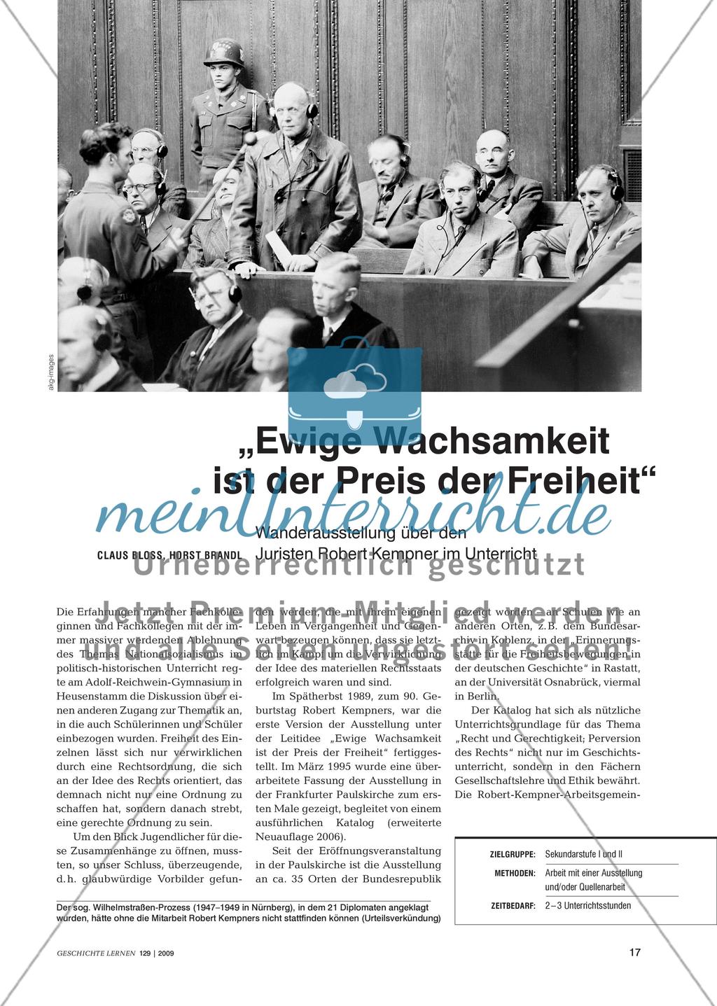 Wanderausstellung: Jurist Robert Kempner Preview 1