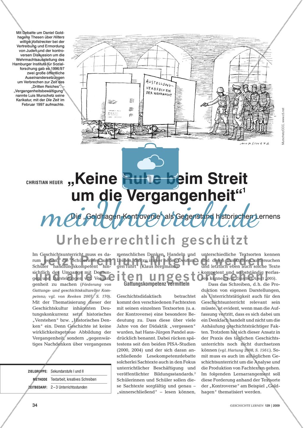 Die „Goldhagen-Kontroverse“ Preview 1