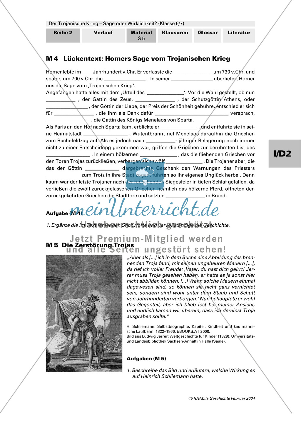 Die Sage Homers "Der Trojanische Krieg": Olympische Götter und die wichtigsten Grundzüge der Sage erarbeiten Preview 5