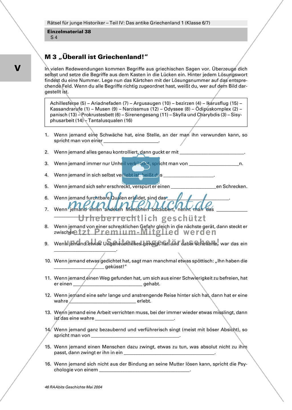 Aktuelle Redewendugen aus griechischen Sagen. Preview 1