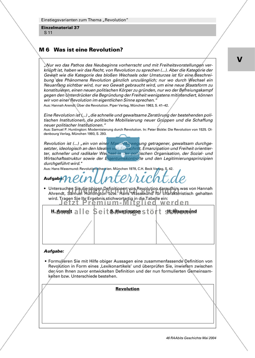 Einstiegsvariante zum Thema