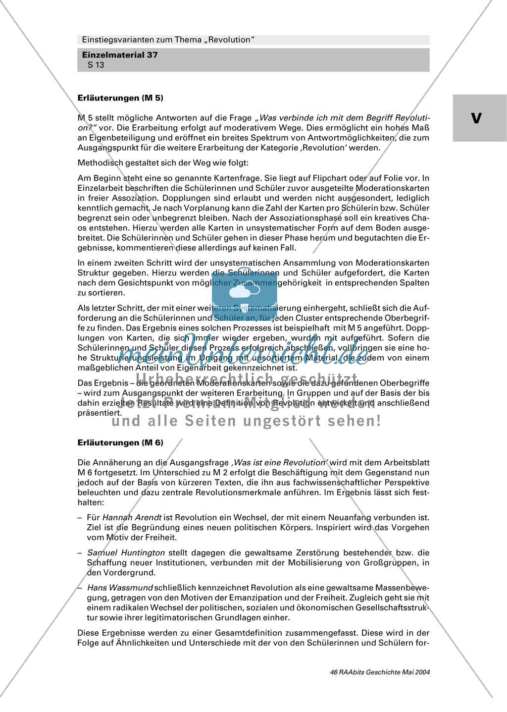 Einstiegsvariante zum Thema
