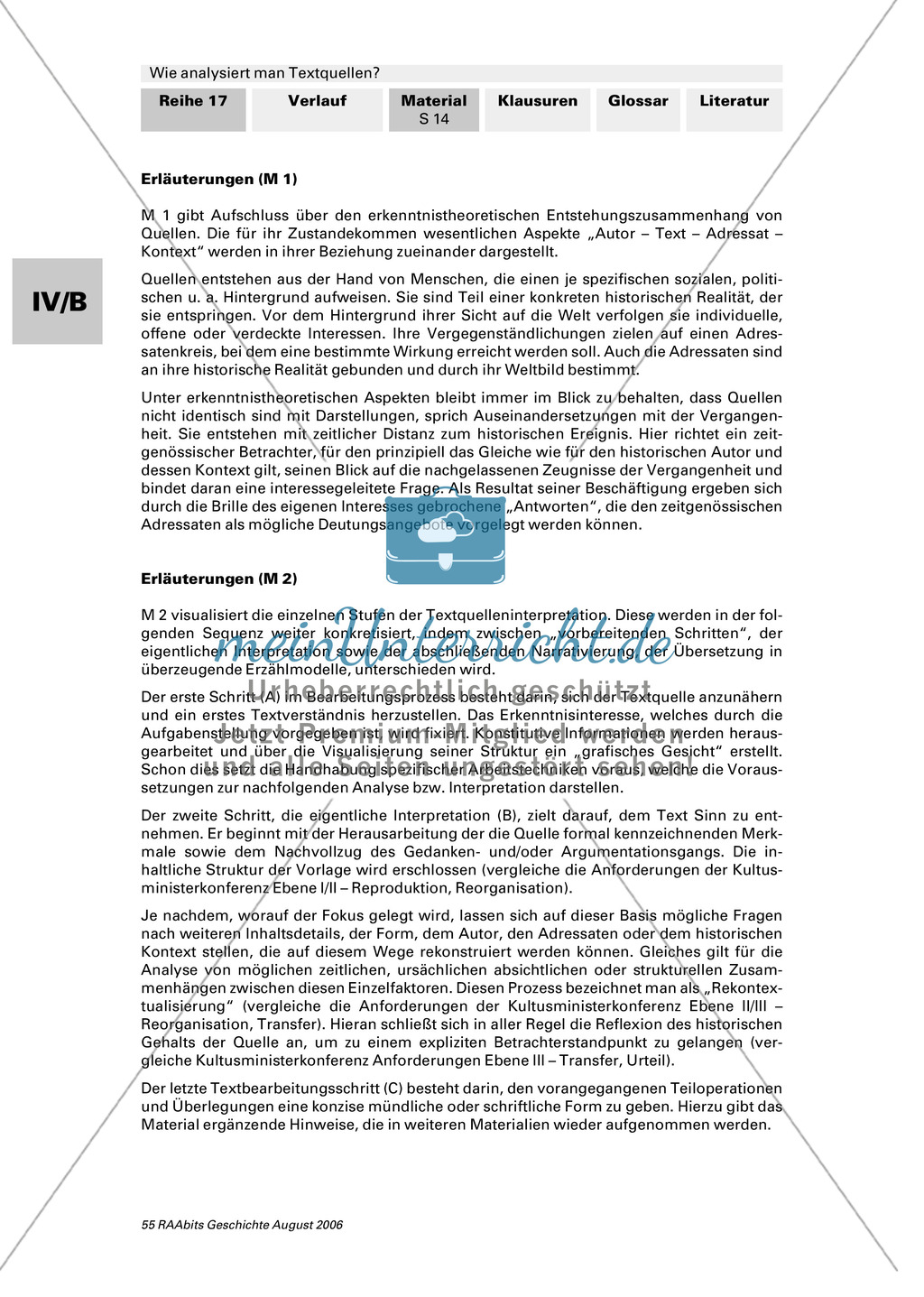 Analyse von Textquellen: Quellen in ihrem Kontext begreifen und deuten Preview 3