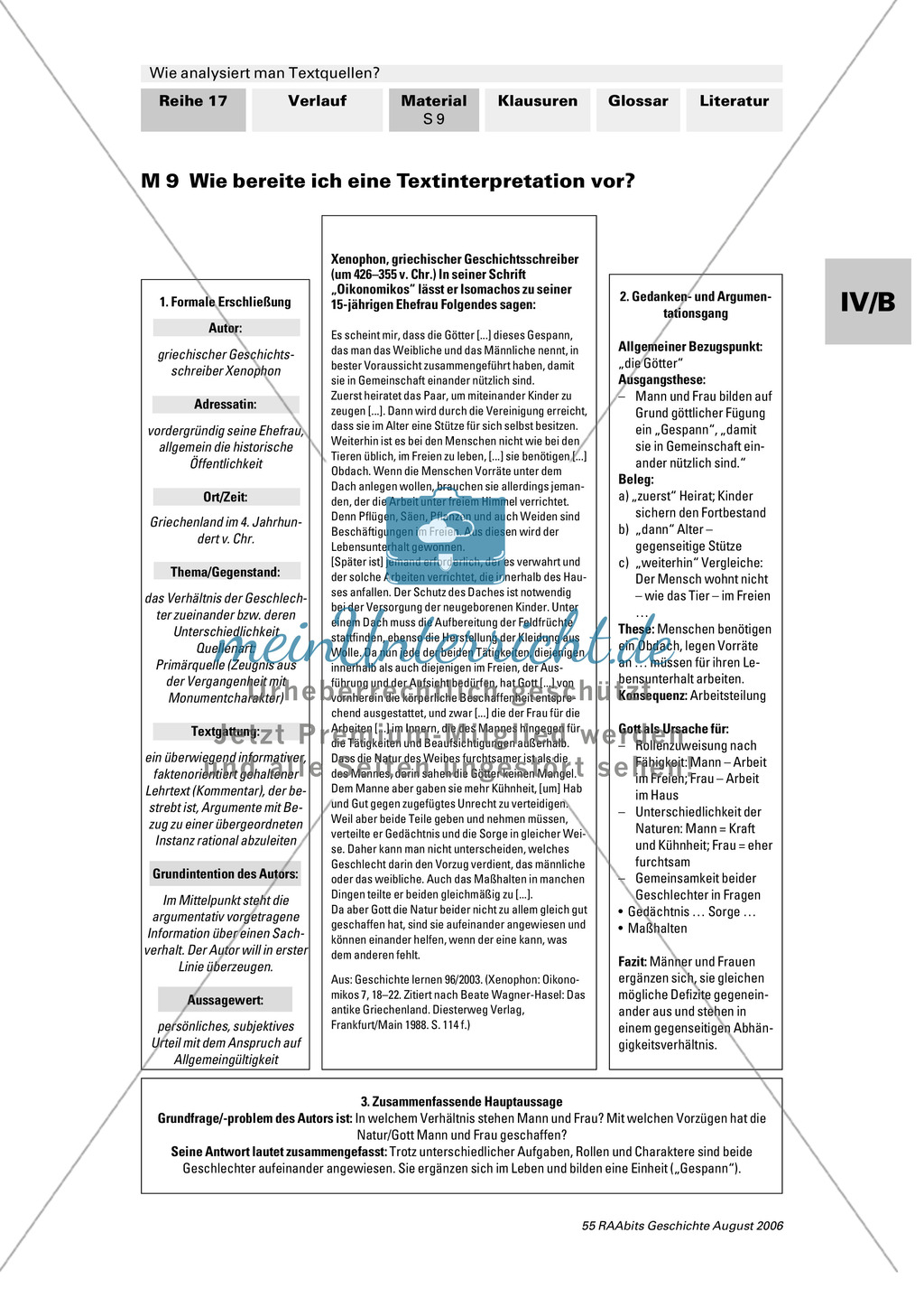 Analyse von Textquellen anhand von Beispielen selbst durchführen Preview 1