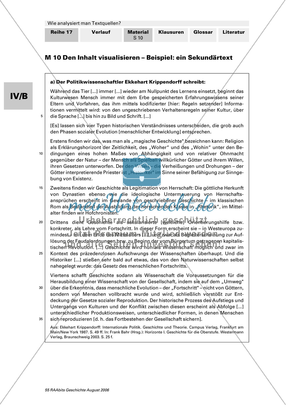 Analyse von Textquellen anhand von Beispielen selbst durchführen Preview 2